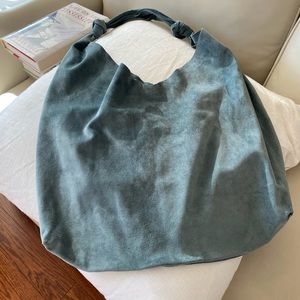 Teal suede Row bag never used
